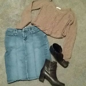 R4R jean pencil skirt